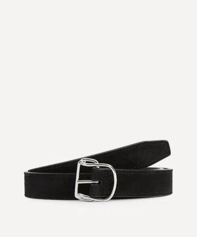 Totême Toteme Women's Swirl Suede Belt In Black