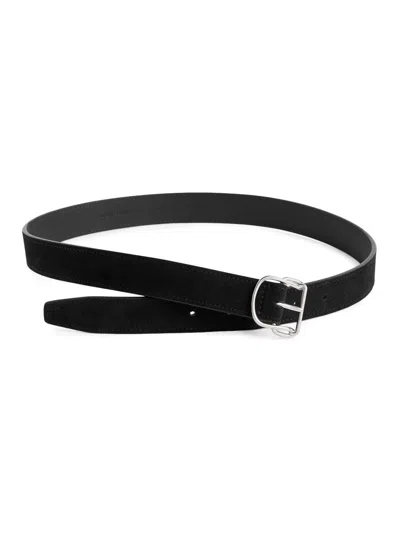 Totême Women's Swirl Suede Belt In Black