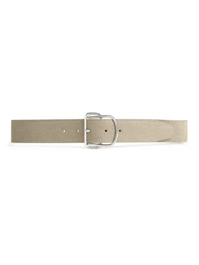Totême Women's Swirl Suede Buckle Belt In Pattern