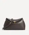 Totême Toteme Leather T-lock Top-handle Bag In Brown