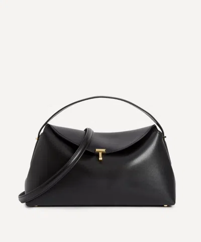 Totême Toteme Women's T-lock Leather Top Handle Bag In Black