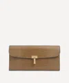 Totême Toteme Women's T-lock Lizard-effect Leather Wallet In Brown