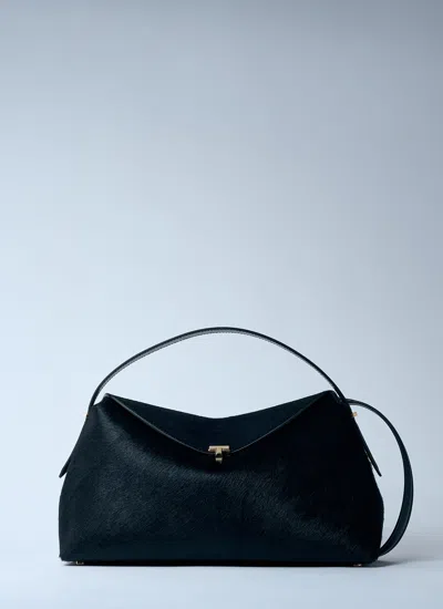 Totême Toteme Women T-lock Pony Hair Top-handle Bag