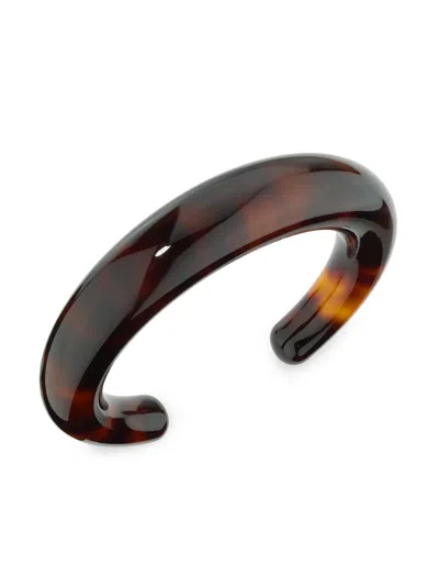 Totême Women's Tapered Tortoiseshell Resin Cuff In Brown