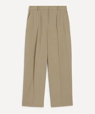 Totême Toteme Women's Taupe Wide Fluid Trousers In Brown