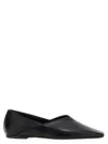 Totême The Everyday Flat Black Nappa Leather Ballerinas In Black