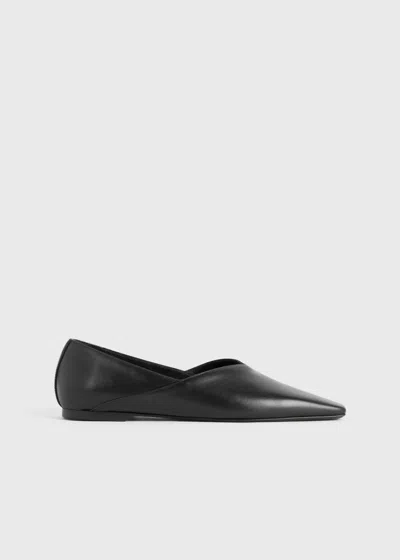 TOTÊME WOMEN'S THE EVERYDAY SQUARE TOE FLATS IN BLACK