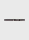 Totême Thin Leather Trouser Belt Bark In Black