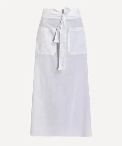 Totême Toteme Women's Tie-waist Midi Skirt In White