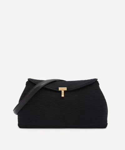 Totême Toteme Women's T-lock Black Rope Clutch Bag