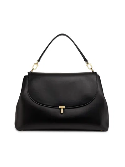 Totême Women's T-lock Leather Satchel In Black