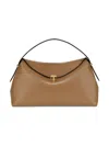 Totême Women's T-lock Leather Top Handle Bag In Brown