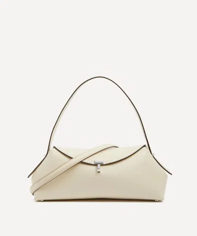 Totême Toteme Women's T-lock Milk Grained Leather Shoulder Bag