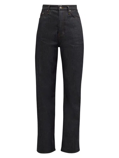 Totême Women's Twisted Seam High-rise Jeans In Black