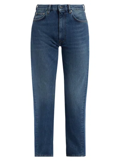 Totême Women's Twisted Seam Mid-rise Ankle Jeans In Blue