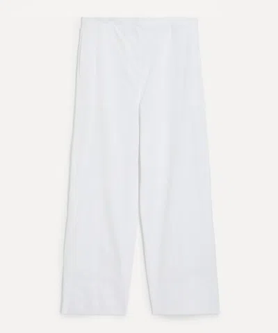 Totême Toteme Women's Twisted Seam Trousers In White