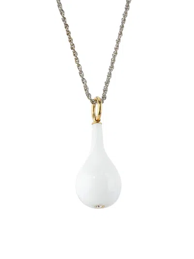 Totême Women's Two-tone, Stone & Glass Crystal Pendant Necklace In Gray