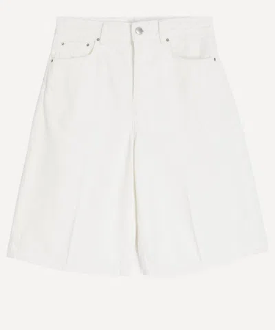 Totême Toteme Women's White Denim Board Shorts