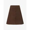 Totême Womens Toteme A-line Suede Midi Skirt In Brown