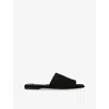 Totême Black Velour-leather Bandeau Sandals