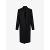 Totême Womens Black Classic Single-breasted Wool-blend Coat In Black