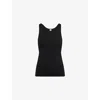 Totême Womens Compact Scoop-neck Stretch-knit Tank Top Black Xs