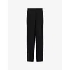 Totême Womens Black Pleated Wide-leg Woven Trousers In Black