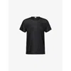 Totême Womens Black Round-neck Short-sleeves Knitted Silk Top In Black