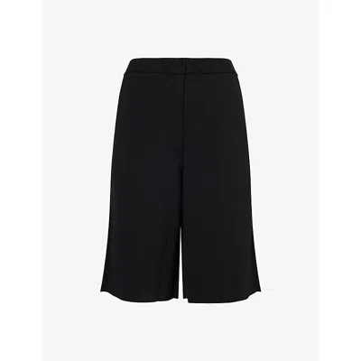 Totême Womens Straight-leg Knitted Shorts Black