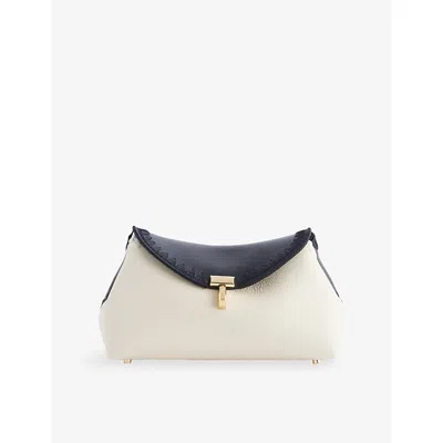 Totême Womens Toteme T-lock Embroidered Leather Clutch In Multi