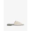 Totême Leather Bandeau Slides In White