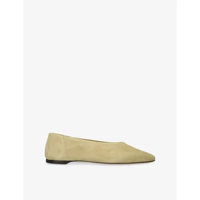 Totême Womens Toteme Slip Ballet Suede Flats In Brown