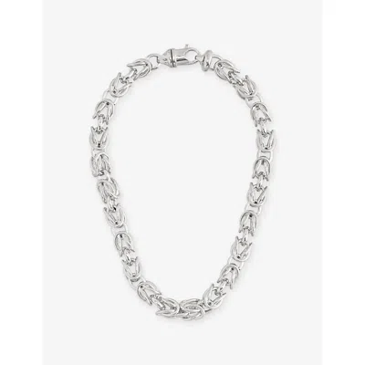 Totême Womens Byzantine Collar Rhodium-plated Brass Choker Necklace Silver
