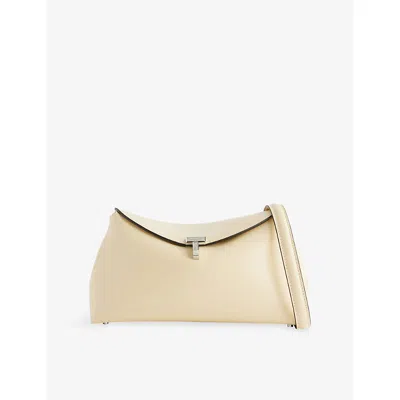 Totême Womens Champagne Mini T-lock Leather Clutch Bag In Gold