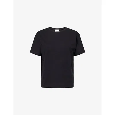 Totême Womens Classic Short-sleeve Cotton-jersey T-shirt Black