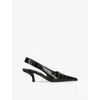 Totême Toteme Women Leather Decolletã© Slingback With Croco Effect In Black