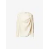 Totême Womens Ecru Cowl-neck Long-sleeves Woven Blouse In Neutral