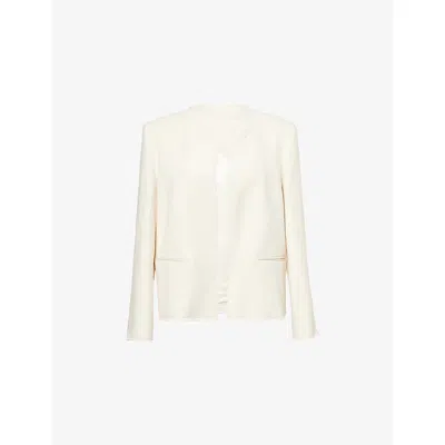 Totême Womens Ecru Open-front Boucle Blazer In Neutral