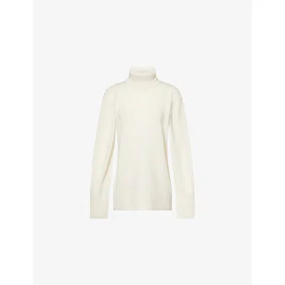 Totême Womens Ecru Relaxed-fit Turtleneck Cashmere Jumper In Neutral