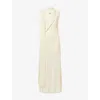 Totême Womens Toteme Scarf Wrap-front Knitted Maxi Dress In Neutral