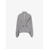 Totême Womens Grey Shawl-lapel Knitted Wool-blend Cardigan In Gray