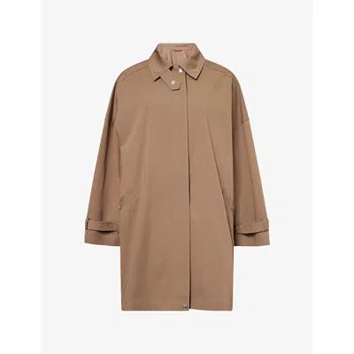 TOTÊME WOMENS HAZEL OVERSIZED POINTED-COLLAR COTTON TRENCH JACKET