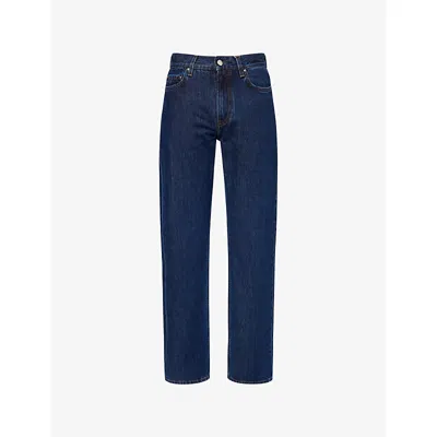Totême Womens Indigo Low Straight-leg Denim Jeans In Blue