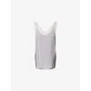 Totême Womens Light Grey Shoulder-straps Scoop-neck Silk Top In Gray