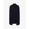 Totême Womens Navy Sleeveless Relaxed-fit Wool Cape Coat In Blue