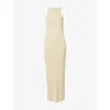 Totême Womens Toteme Seamless Ribbed Knitted Maxi Dress In Neutral