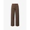 Totême Womens Pepper Twisted-seam Wide-leg Cotton-poplin Trousers In Brown