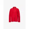 Totême Womens Poppy Soft Long-sleeves Suede Overshirt In Red
