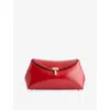 Totême Womens Red T-lock Naplack Mini Leather Clutch Bag In Red