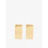 Totême Womens Toteme Signature 18ct Yellow Gold And Palladium-plated Brass Hoop Earrings In Gold